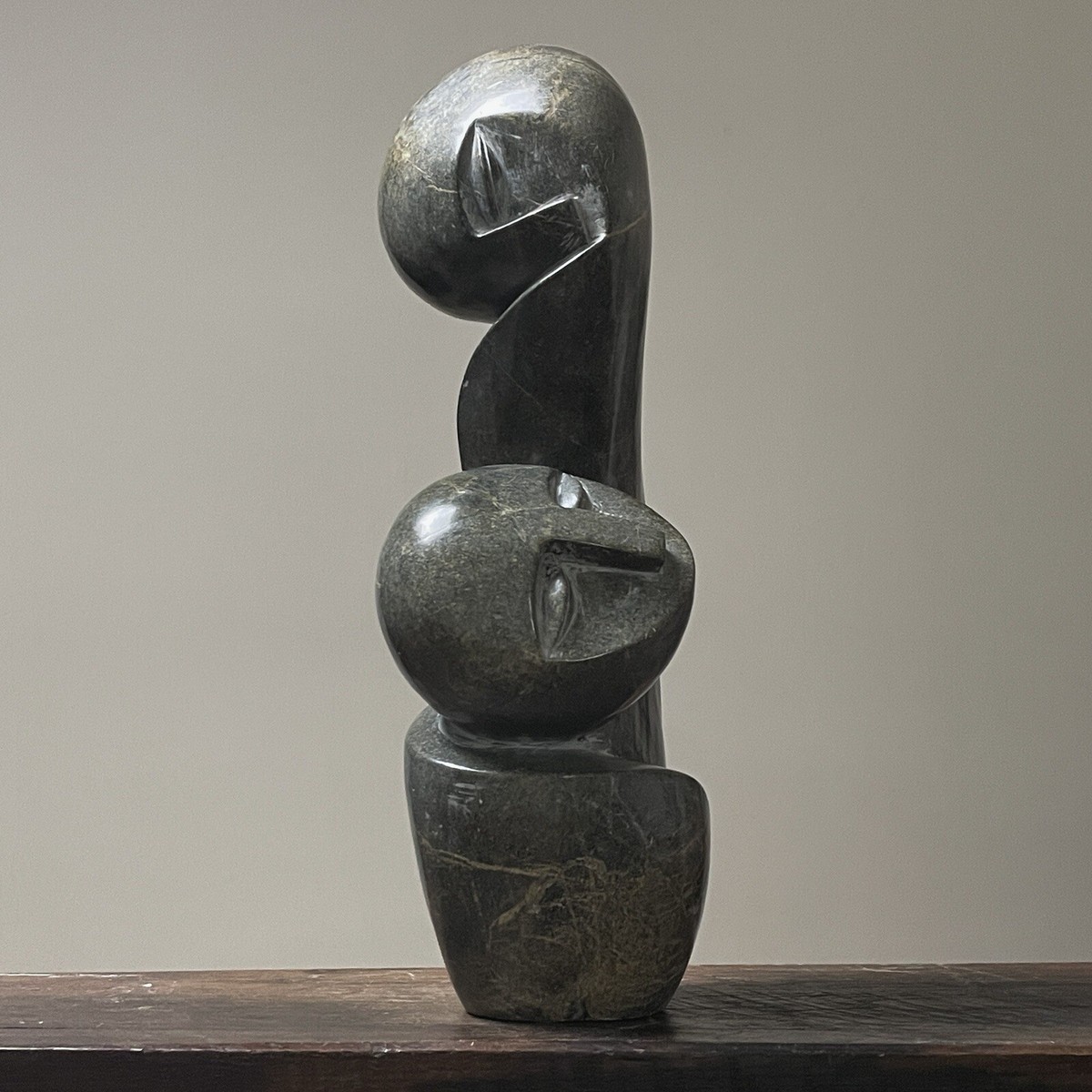 Vintage African Modernist Shona Carved Stone Sculpture, Signed | eBay