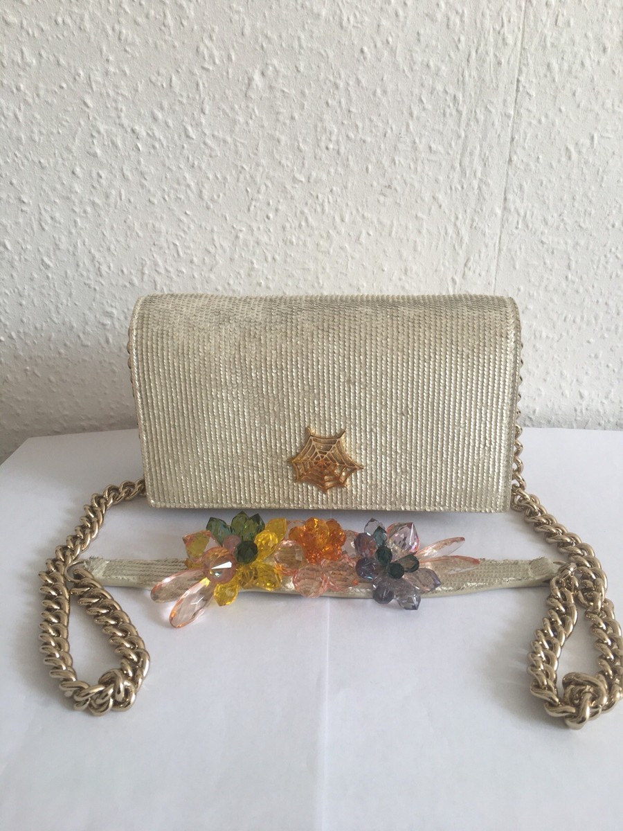 Genuine Charlotte Olympia Leather Crossbody Clutch Handbag Excellent  Condition