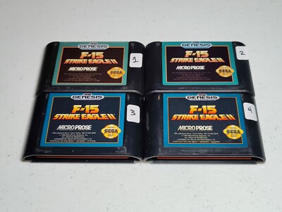 F-15 Strike Eagle II (Sega Genesis, 1989) Authentic Game Cart Only TESTED/WORKS