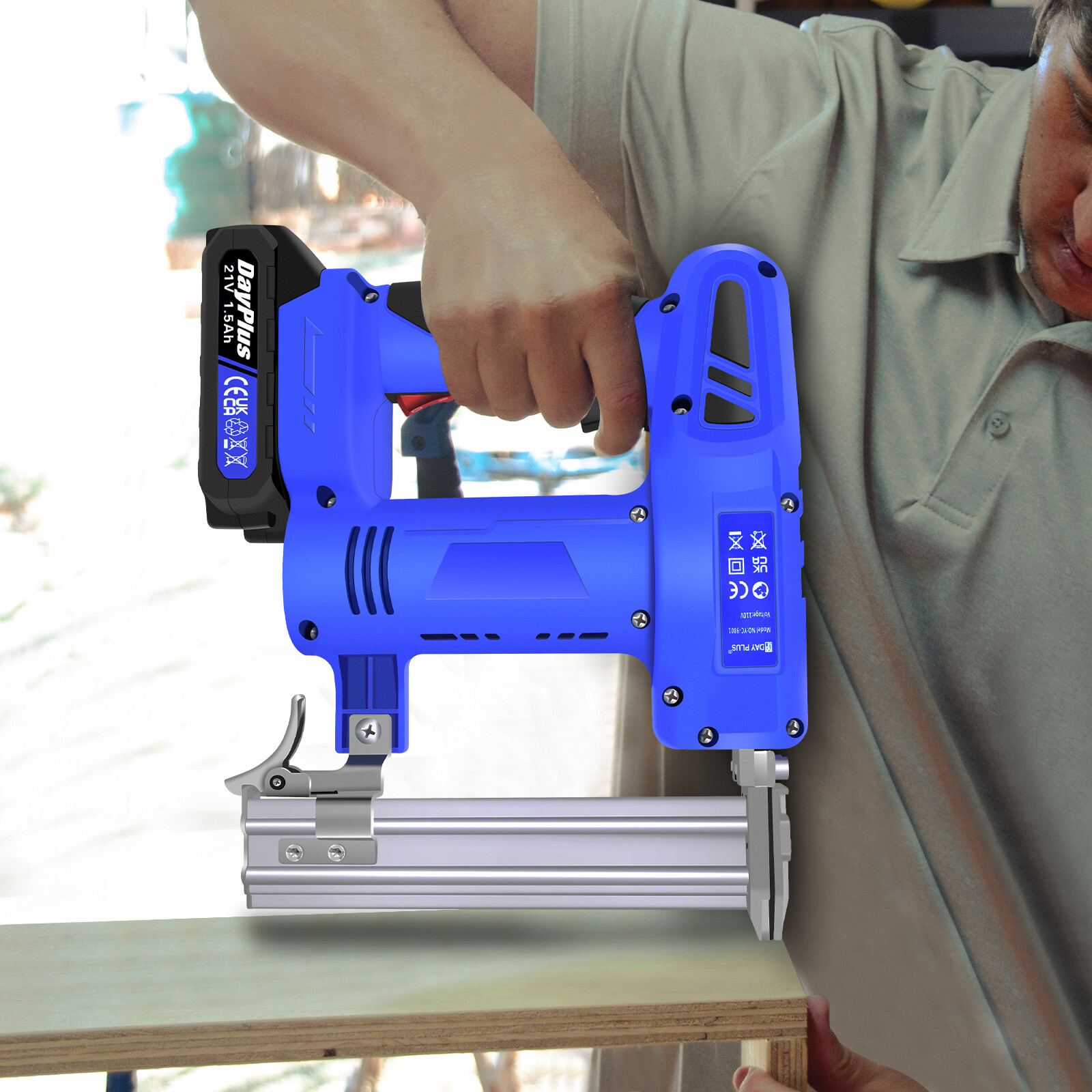 Power Tool -2 in 1 Nail Gun & Staple Gun Electric Heavy Duty Stapler Nailer Tool