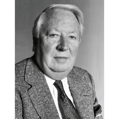 Warren Portrait Premierminister Ted Heath Foto riesiges Wandbild Poster Druck