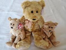 Retired Ty Beanie Babies - CASHEW - 2  Babies 2000  And 1 Buddy 2001 Ty