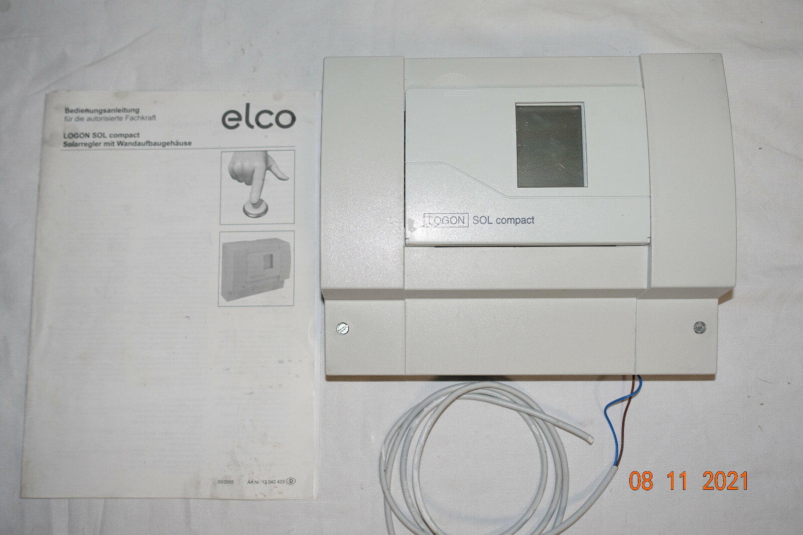 ELCO LOGON Typ: Sol-COMPACT Heizungsregler mit Wandaufbaugehäuse,Sensor ...