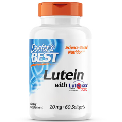 Doctor's Best, Lutein with Lutemax 2020, 20mg, 60 Weichkapseln - Blitzversand
