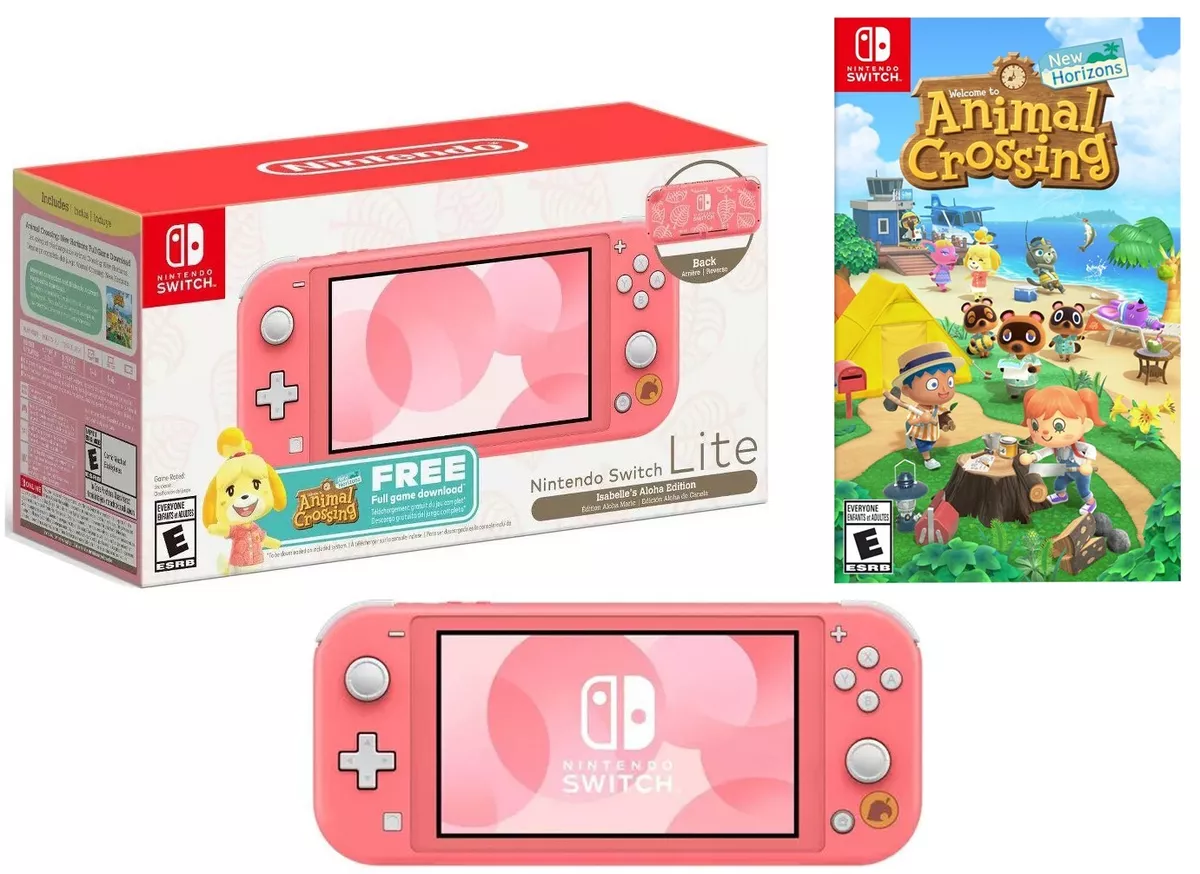 Nintendo Switch Lite - Animal Crossing: New Horizons Bundle - Isabelle's  Aloha Edition