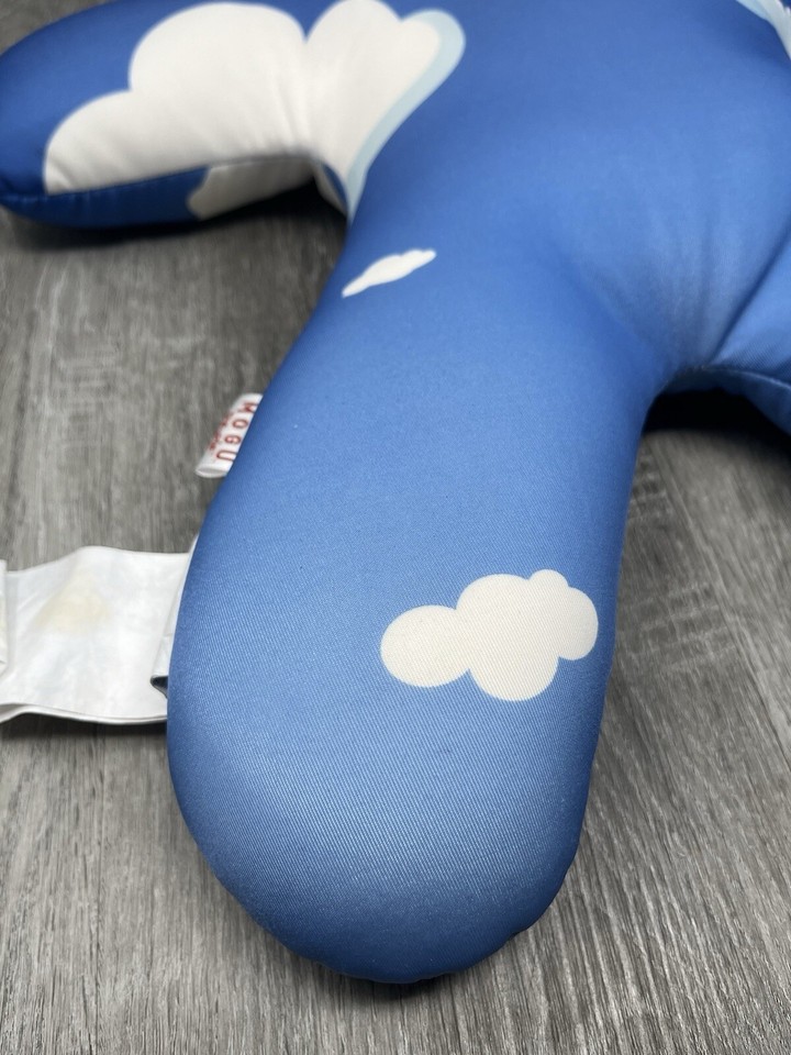 MOGU People Dream Blue White Clouds Micro Bead Stuffed Pillow 23" Plush