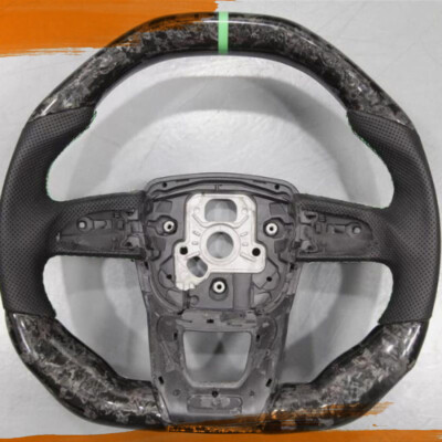 For 2018~ UP Lamborghini Urus Forged Carbon Fiber Flat Steering Wheel Replace 