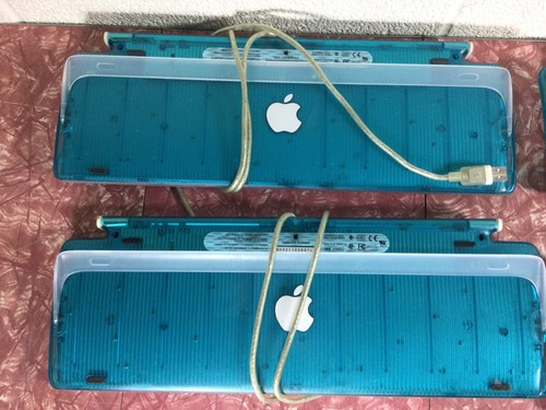 4 QUANITY Apple USB Keyboard M2452 TEAL Bondi Blue UNTESTED With 3 Mouse - Picture 6 of 9