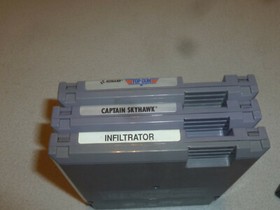 NINTENDO NES GAME CARTRIDGE LOT OF 3 INFILTRATOR CAPTAIN SKYHAWK TOP GUN