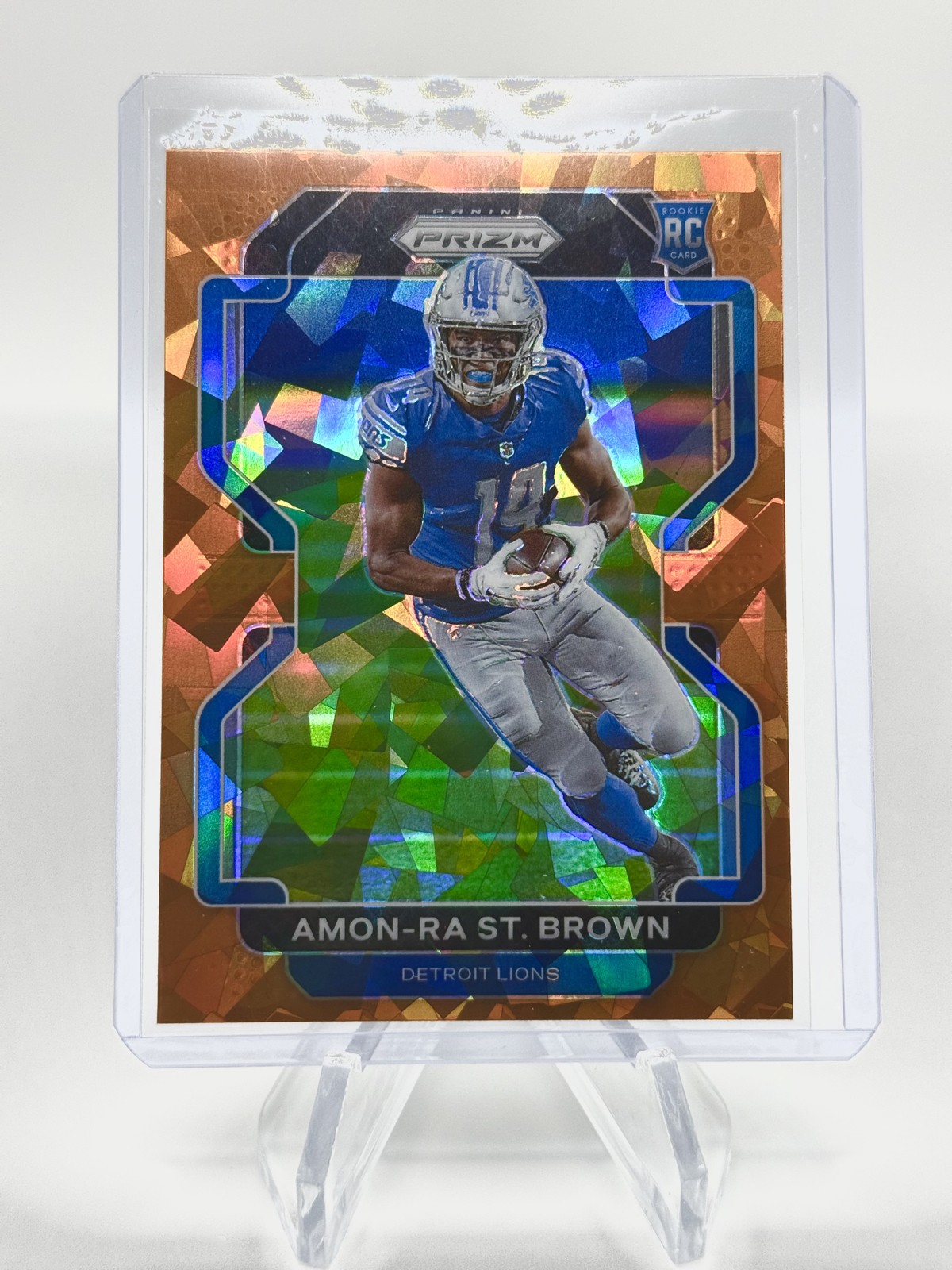 2021 Panini Prizm - Amon-Ra St. Brown Rookie #358 Orange Ice Prizm (RC)