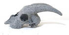 Goat Skull w Horns Gray Patina Finish Gothic Decor Oddities Display — photo 6