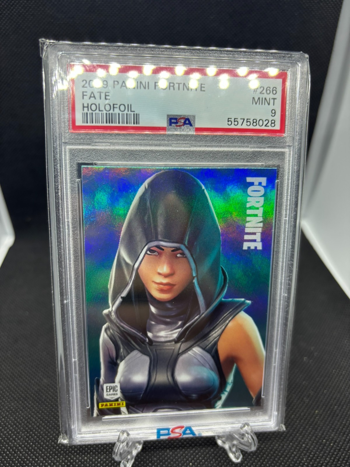 2019 Panini Fortnite Holofoil Fate #266 PSA 9 MINT