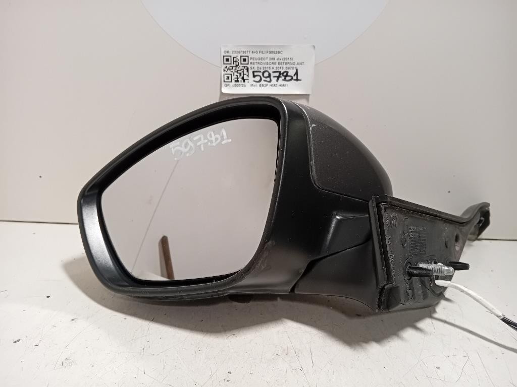 SPECCHIETTO RETROVISORE SINISTRO PER PEUGEOT 208 Serie 232673077 4 3 FILI EB2F-