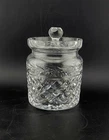 Cut Crystal Glandore Biscuit Barrel Cookie Jar & Lid Vintage Elegant