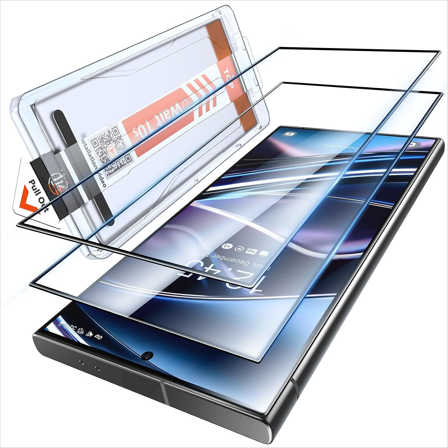 LK for Samsung S24 Ultra Screen Protector, 2 Pack HD Tempered Glass Screen Prote