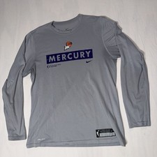 Phoenix Mercury WNBA Gray Long-Sleeve Nike Team-Issue Dri-fit Shirt - Medium