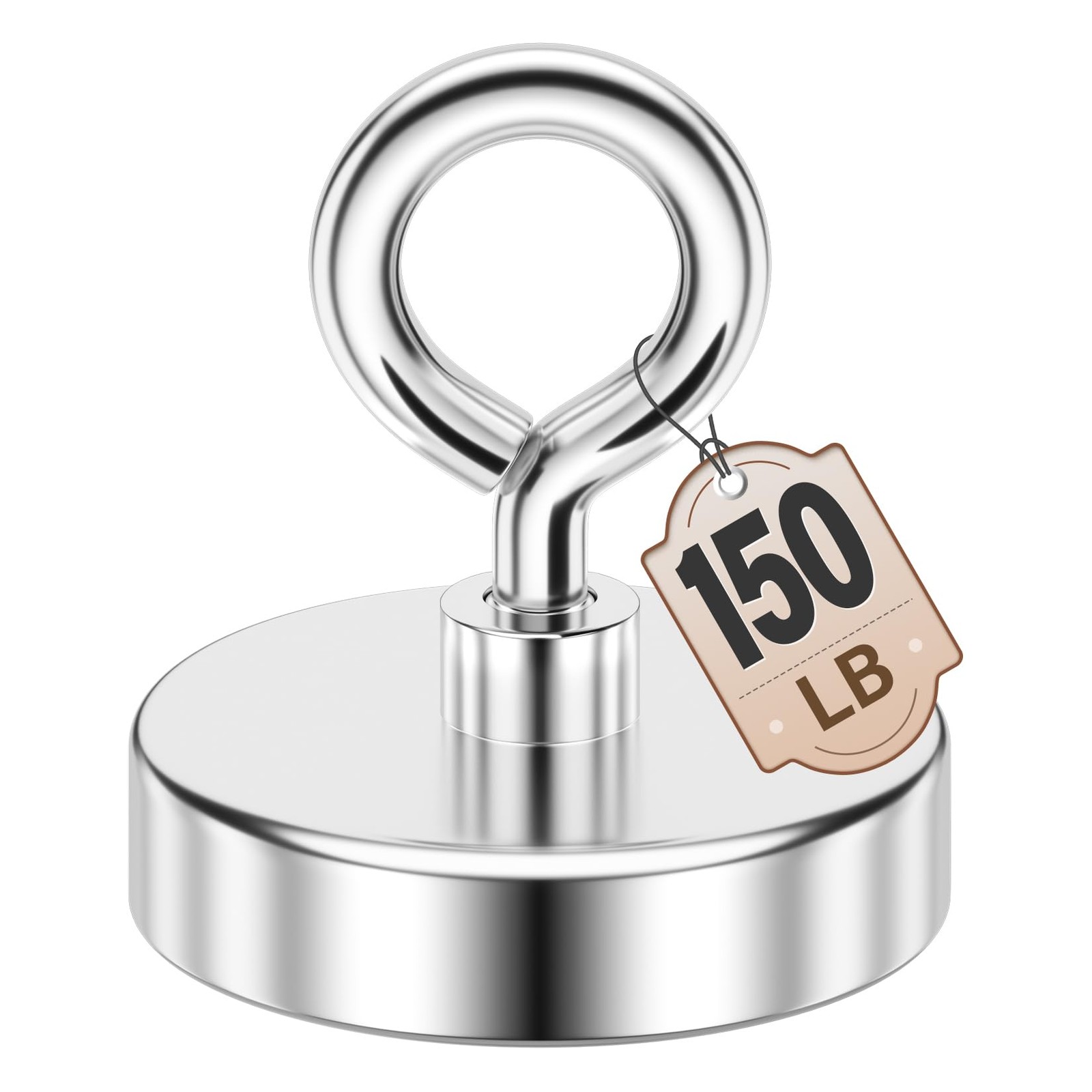 150 LBS Fishing Magnet, 1.42 Inch Neodymium Pickup Magnet