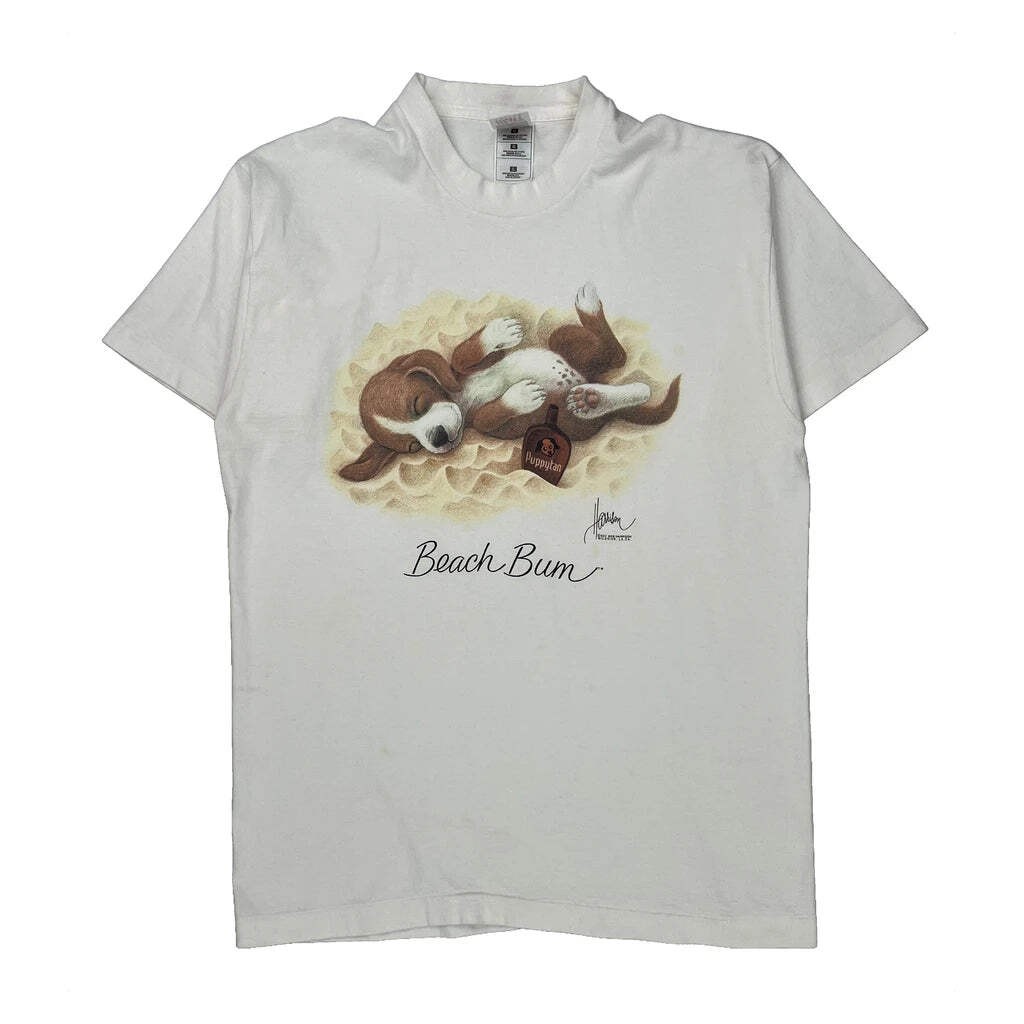 Fruit Of The Loom Graphic T-Shirt - Large White Cotton