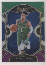 2020-21 Panini Select Concourse Green White Purple Prizm Tyrell Terry #91 0b3