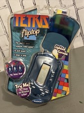 2006 Radica Tetris-Flip Top Lighted Screen Vintage Handheld Game New Sealed NOS