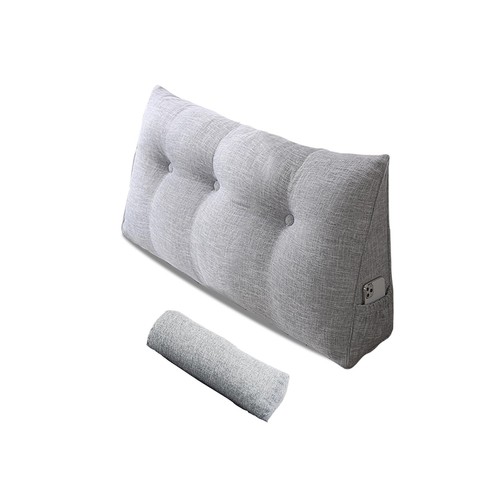 Large Triangular Headboard Pillow with Head Roll Pillow, Backrest Positioning...