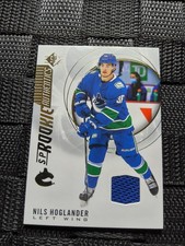 Upper Deck SP Rookie Authentics Nils Hoglander Rookie Mem #139 Canucks
