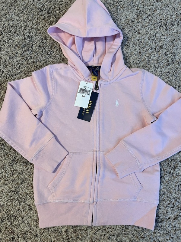 Little Girls Polo, Ralph Lauren Size 6 Zip Up Hoodie With Tags New