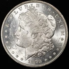 1878 7/8 TF Tail Feathers Strong Morgan Silver Dollar Uncirculated BU+