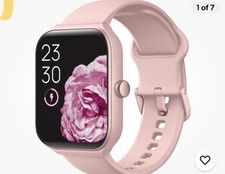 Smart Watch for Women Alexa Built-in, 1.8" Fitness Tracker Waterproof IDE19 Pink