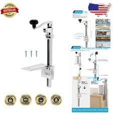 Elite Commercial Can Opener 16" Heavy Duty, Manual, Plated Steel Base, Opens 10"