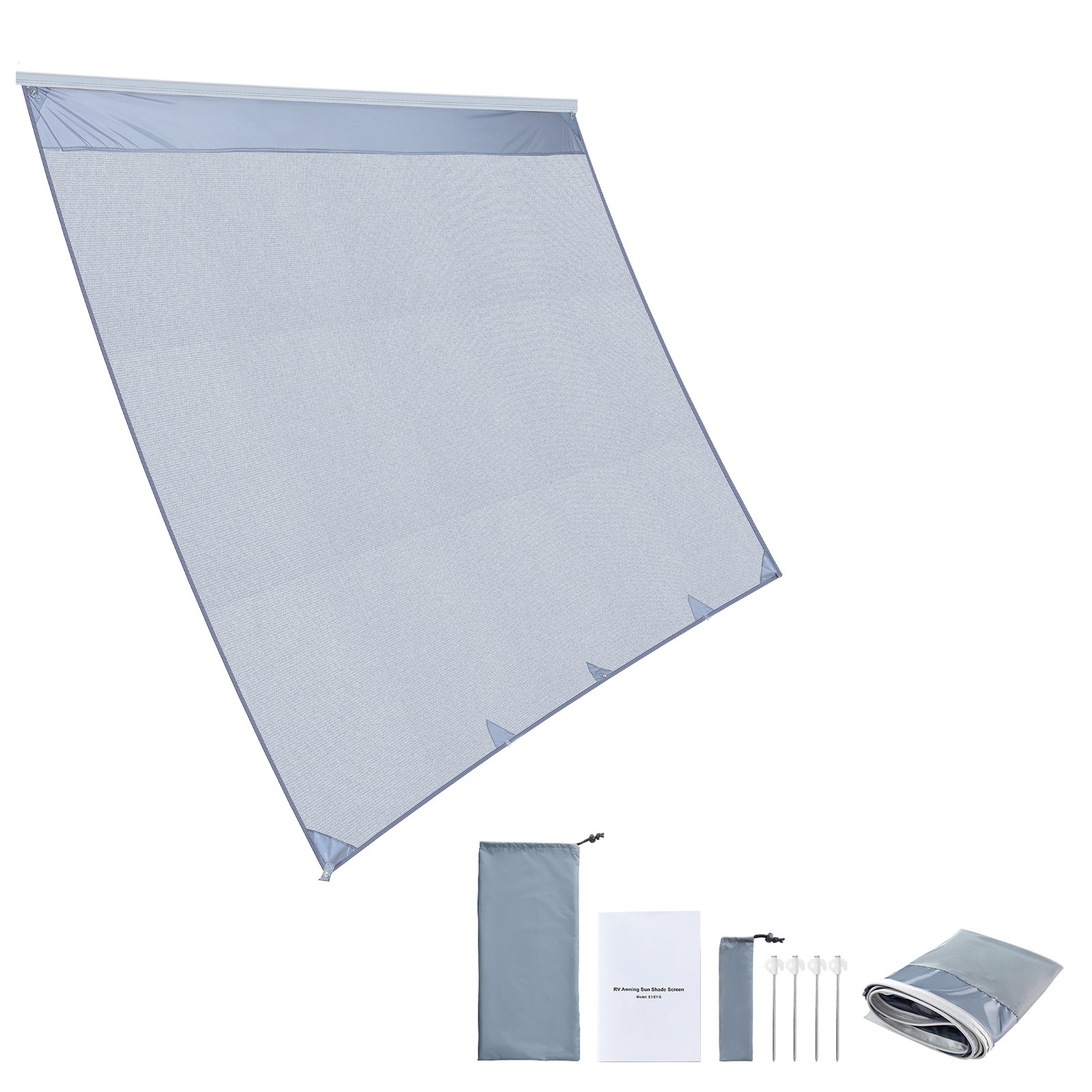 Paroi latérale d'auvent camping-car 2x3,3m en polyester enduit haute résistance