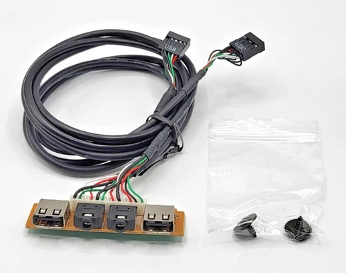 Front Case I/O Panel Board - 2x USB 2.0, MIC, SPK Ports & 2x 9 Pin + screws x2