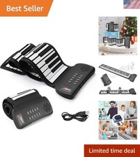Roll Up Piano, Portable Silicone Keyboard Perfect for Beginners, Safe Materia...