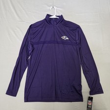 Men's Fanatics Purple Baltimore Ravens Defender Long Sleeve Quarter-Zip Jacket