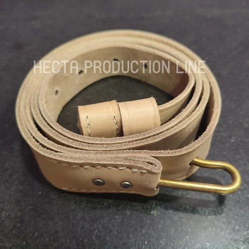 Civil War Rifle Sling – Natural Leather Strap for British Enfield Musket | 1860s