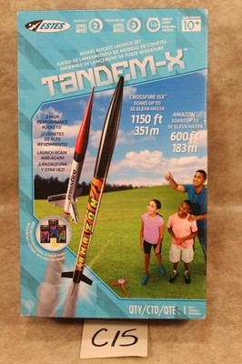 C15 ESTES TANDEM-X Model Rocket Launch Set 2 High Performance Rockets