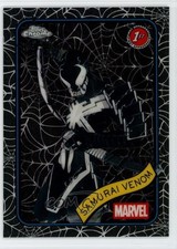 2025 Topps Chrome Marvel Comics Spider Web Refractor /399 Samurai Venom #127 p8v