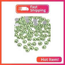 Beadsland Flat Back Crystal Rhinestones Round Gems for Nail Art and Craft Glue F