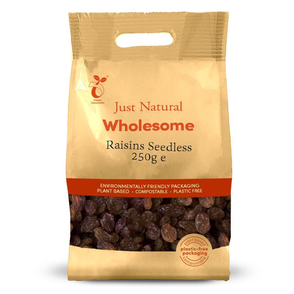 Just Natural Wholesome Raisins Seedless 250g - 4 Pack