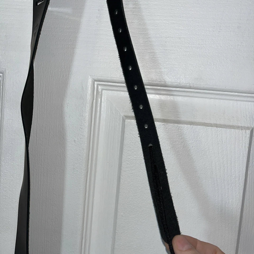 Correa de Guitarra Dobro LS Negra Ls-207 De Colección Hecha en EE. UU. Cuero Genuino Lujo Rara Nueva con Etiquetas Foto 4 de 4