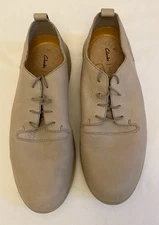 Clarks Active Air Men’s Size 13 Leather Casual Oxford Shoes Beige Taupe  Comfort