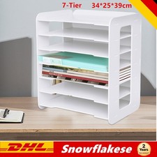 7-Tier Schreibtisch Organizer PVC Ablagefächer Dokumentenablage BüroSpeicherplat
