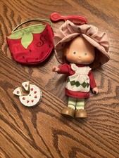 Vintage Strawberry Shortcake doll with hat, c...