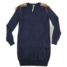 RACHEL Rachel Roy Deep Blue Knit Sweater Dress Size S