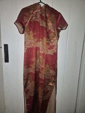 Traditional Chinese Cheongsam (Qipao) dress with a retro style. Oriental  Dress