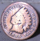1895 Indian Head Cent penny  Actual Coin L@@k   Free Ship at519