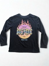 Boys AC/DC Black In Black World Tour Long Sle...