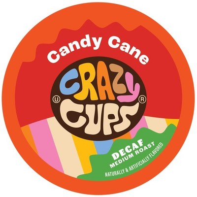 22 PCS Decaf Candy Cane Holiday Medium Roast Coffee Pods for Keurig K Cup