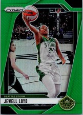2024 JEWELL LOYD PANINI PRIZM WNBA #49 GREEN MATCH SP CARD SEATTLE STORM ACES