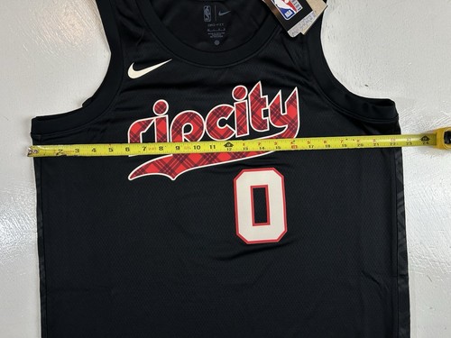 Nike Damian Lillard Portland Trail Blazers RIP CITY Authentic ADV Jersey Sz 48 L - Picture 6 of 8